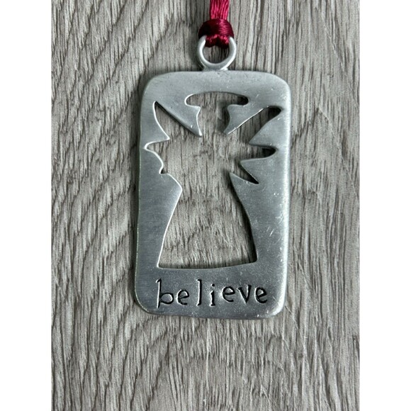 Vintage 1998 Seagull Pewter Canada Christmas Ornament Angel Believe - Picture 2 of 6